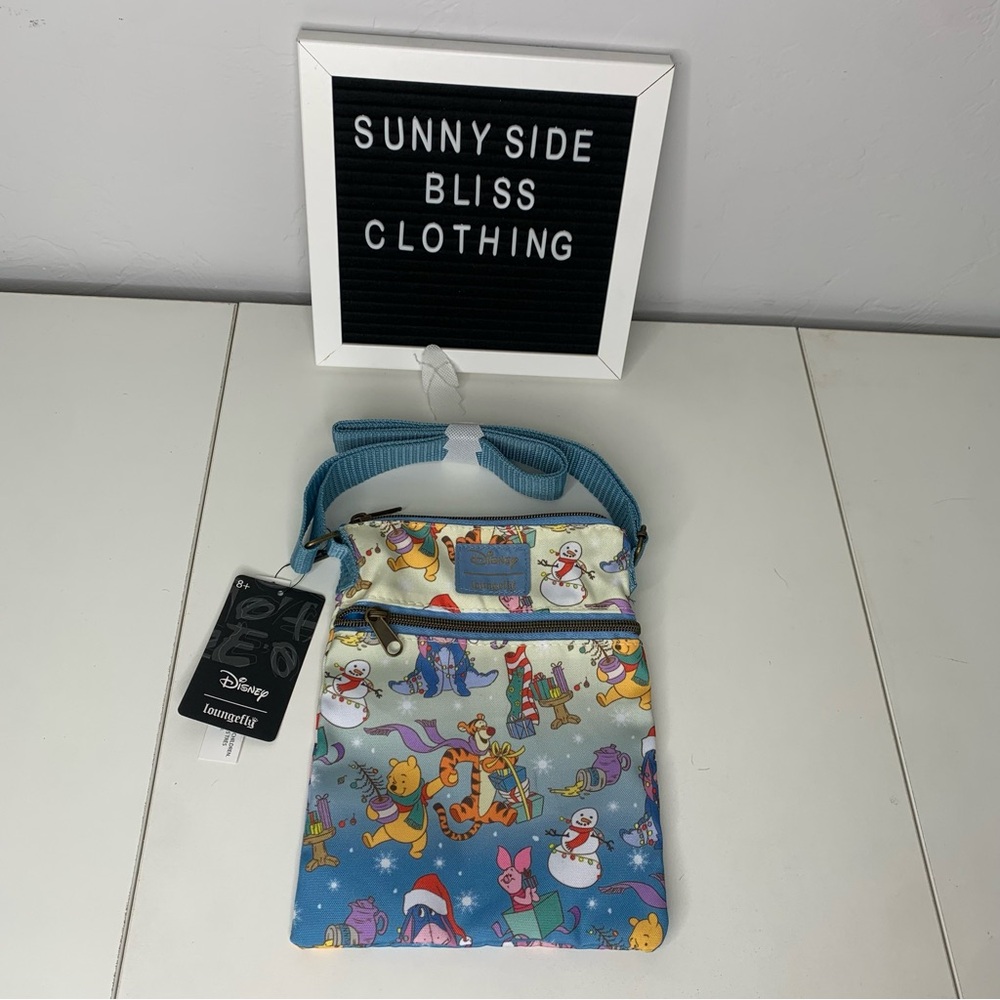 Loungefly Disney Pooh Bear & Friends Holiday Crossbody Bag